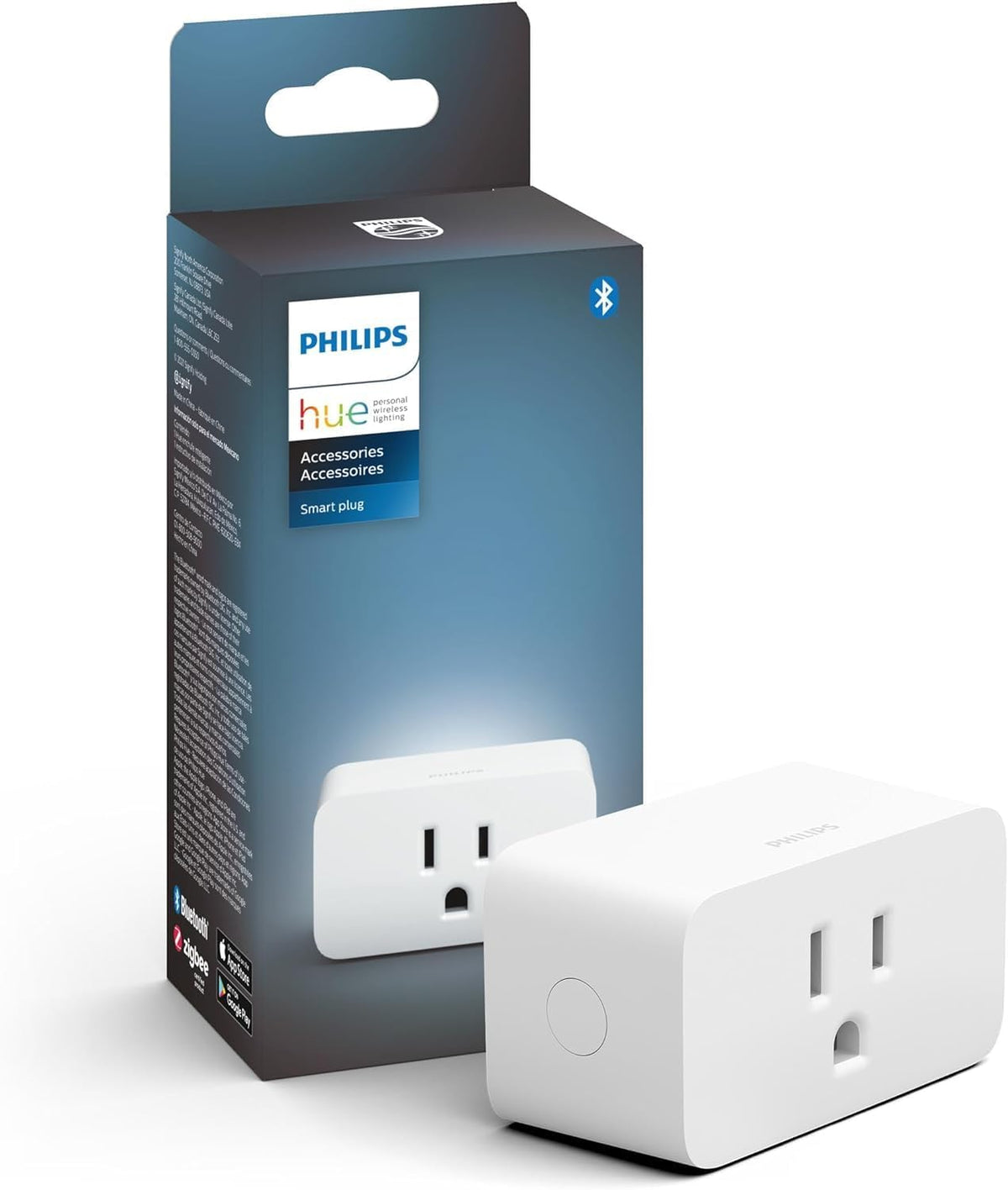 Enchufe inteligente Philips Hue, blanco - 1 paquete - Convierte cualquier luz en una luz inteligente - Controla con la aplicación Hue - Compatible con Alexa, Google Assistant y Apple HomeKit