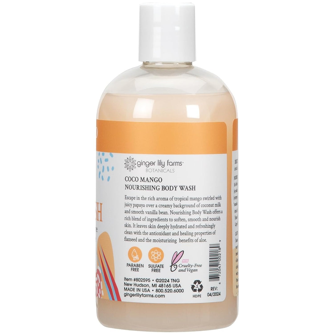Ginger Lily Farms Botanicals Gel de Ducha Nutritivo, Coco Mango, 10...