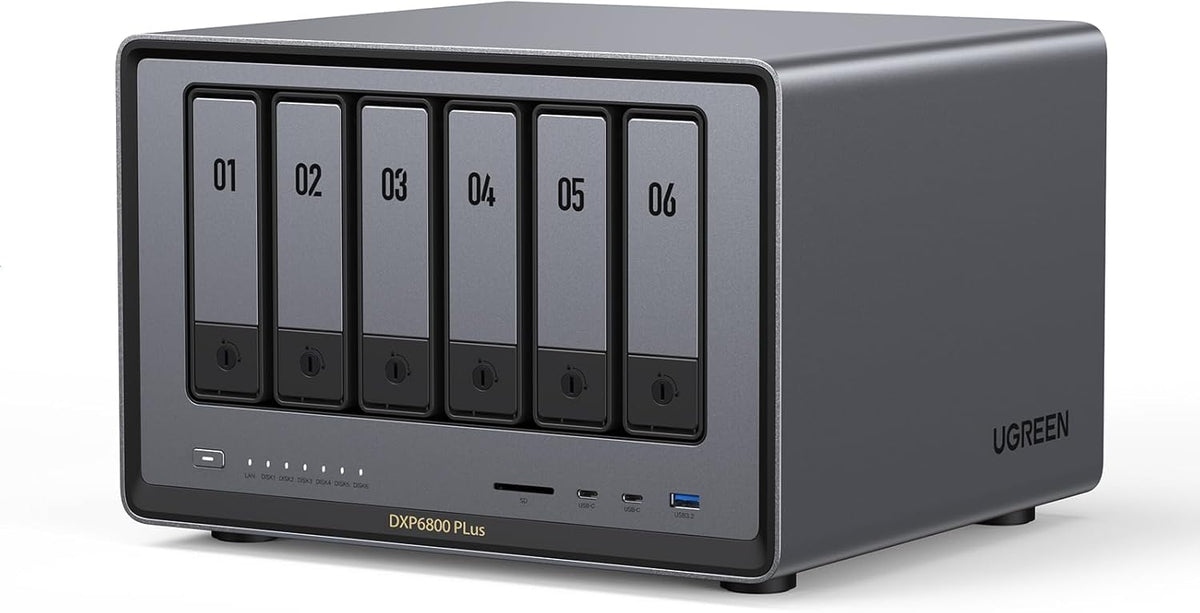 UGREEN NAS DXP6800 Plus NAS de escritorio de 6 bahías, CPU Intel i3...
