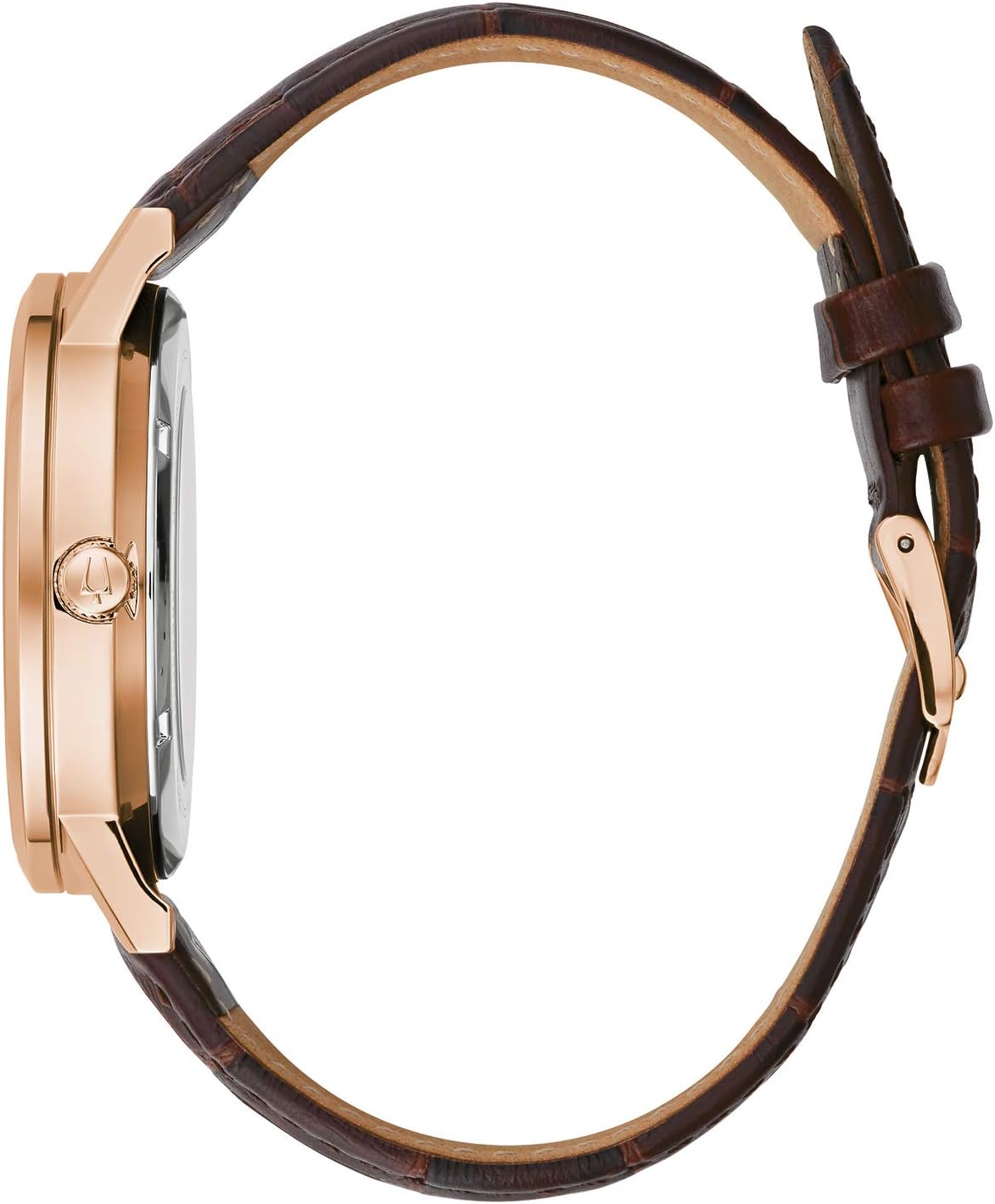 Bulova Reloj automático clásico para hombre de 3 manecillas con 21 joyas, reserva de 42 horas, función de hackeo, subsegundo, esfera con apertura abierta, parte trasera de la caja de exposición, 42mm