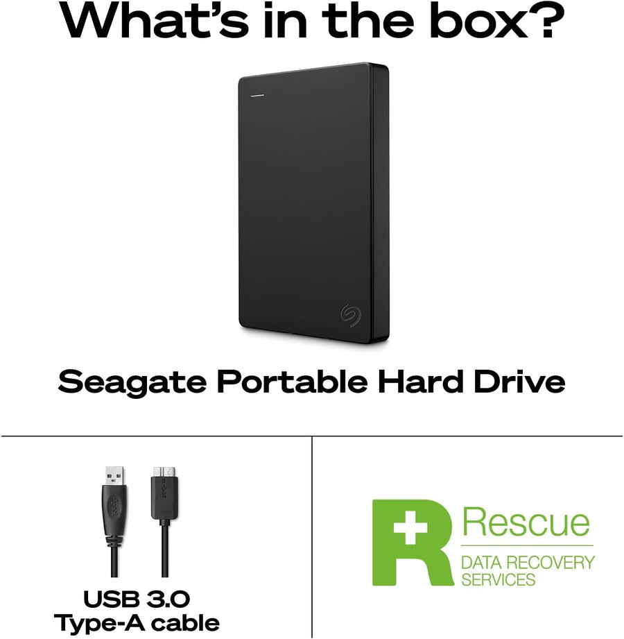 Disco duro externo portátil Seagate de 5 TB - USB 3.0 para PC, Mac,...
