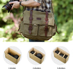 Kattee Bolsas de cuero vintage para cámara DSLR SLR para hombres