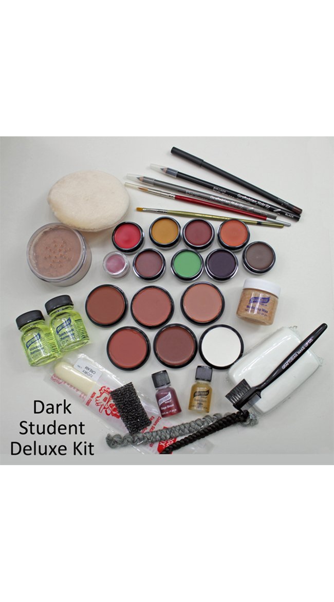 Graftobian Kit de Maquillaje Teatral Estudiante Deluxe - Medio\/Oliva