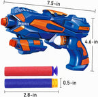 POKONBOY Paquete de 4 pistolas bláster compatibles con balas Nerf Guns, pistolas de juguete para niños y niñas con 80 dardos de repuesto de espuma, juguetes de pistola de mano para niños de 6 años o