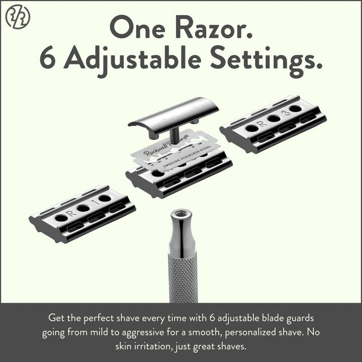 ROCKWELL RAZORS Maquinilla de afeitar de seguridad 6C Gunmetal Chro...