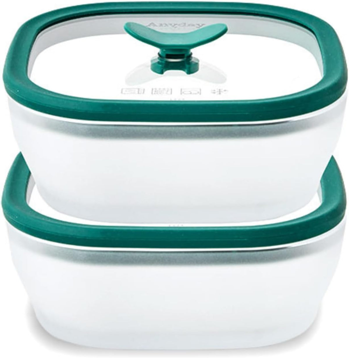 Anyday Paquete de 2 recipientes de almuerzo de vidrio para microondas de 2.5 tazas con tapas de vidrio, cuencos de almuerzo aptos para microondas con tapas para el trabajo, almacenamiento de alimentos