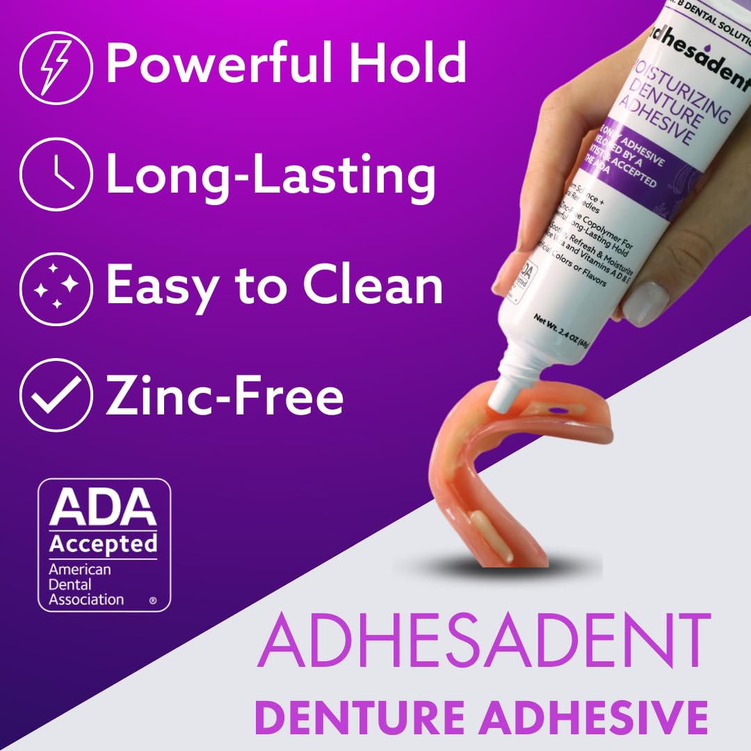 Dr. B Dental Solutions Adhesadent Adhesivo Hidratante para Dentadur...