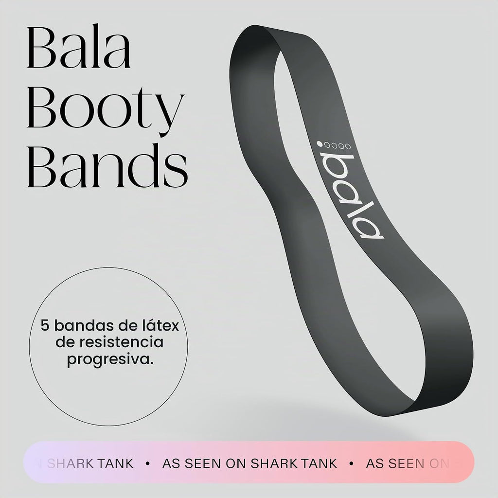 Bala Bands Bandas de Resistencia, Bandas Elásticas para glúteos para entrenamientos en casa, 5 Pack