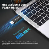 Unidad flash USB 3.2 de 1 TB, USB-C y USB-A, hasta 400 MB\/s | Cone...