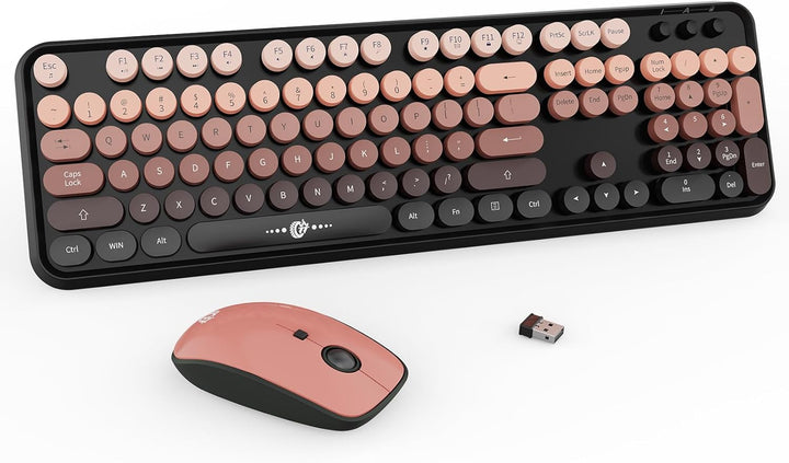 FD Combo de Teclado y Ratón Inalámbrico - 2.4G de Tamaño Completo R...