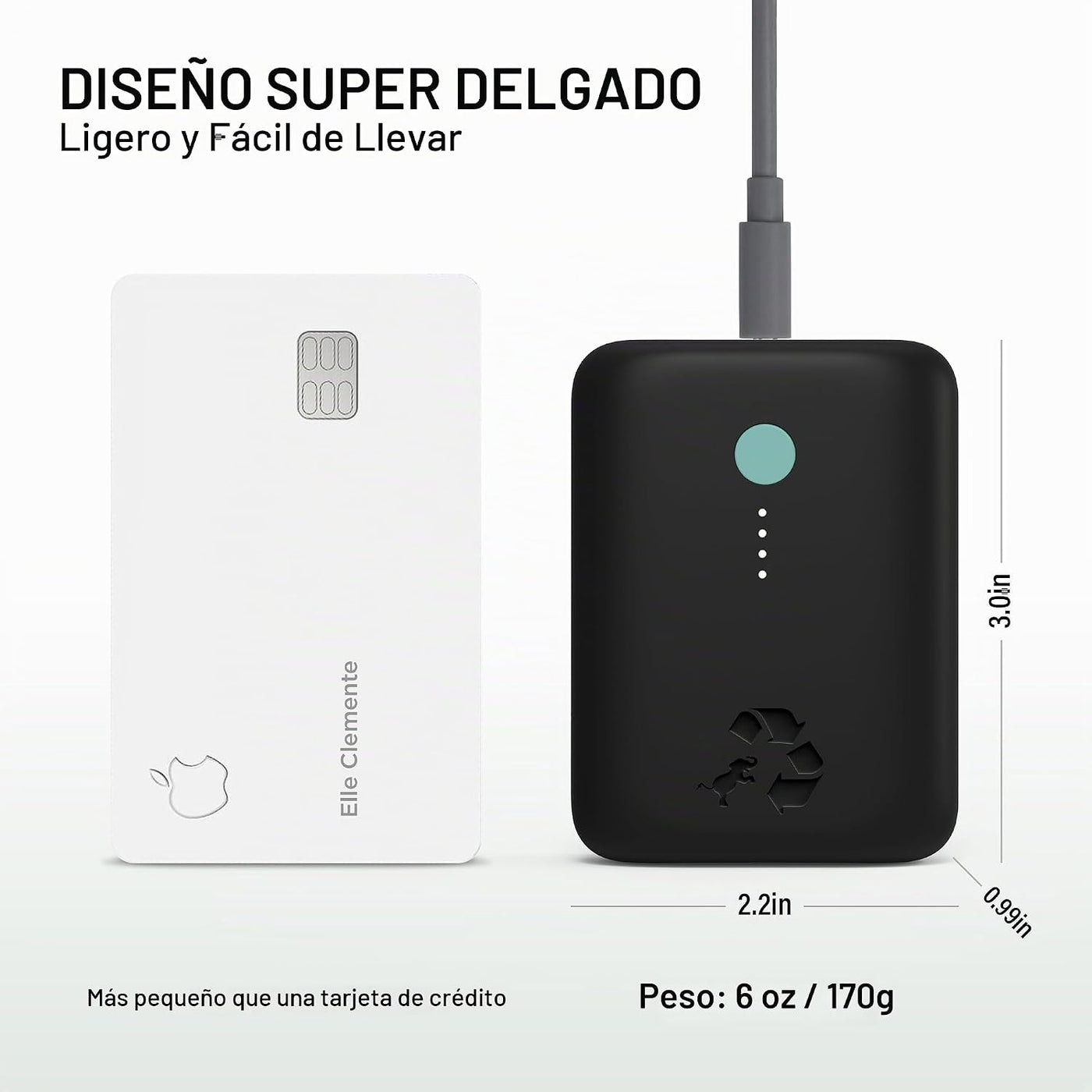 Nimble Champ Lite - Banco de energía de carga rápida de 5200 mAh, 1...