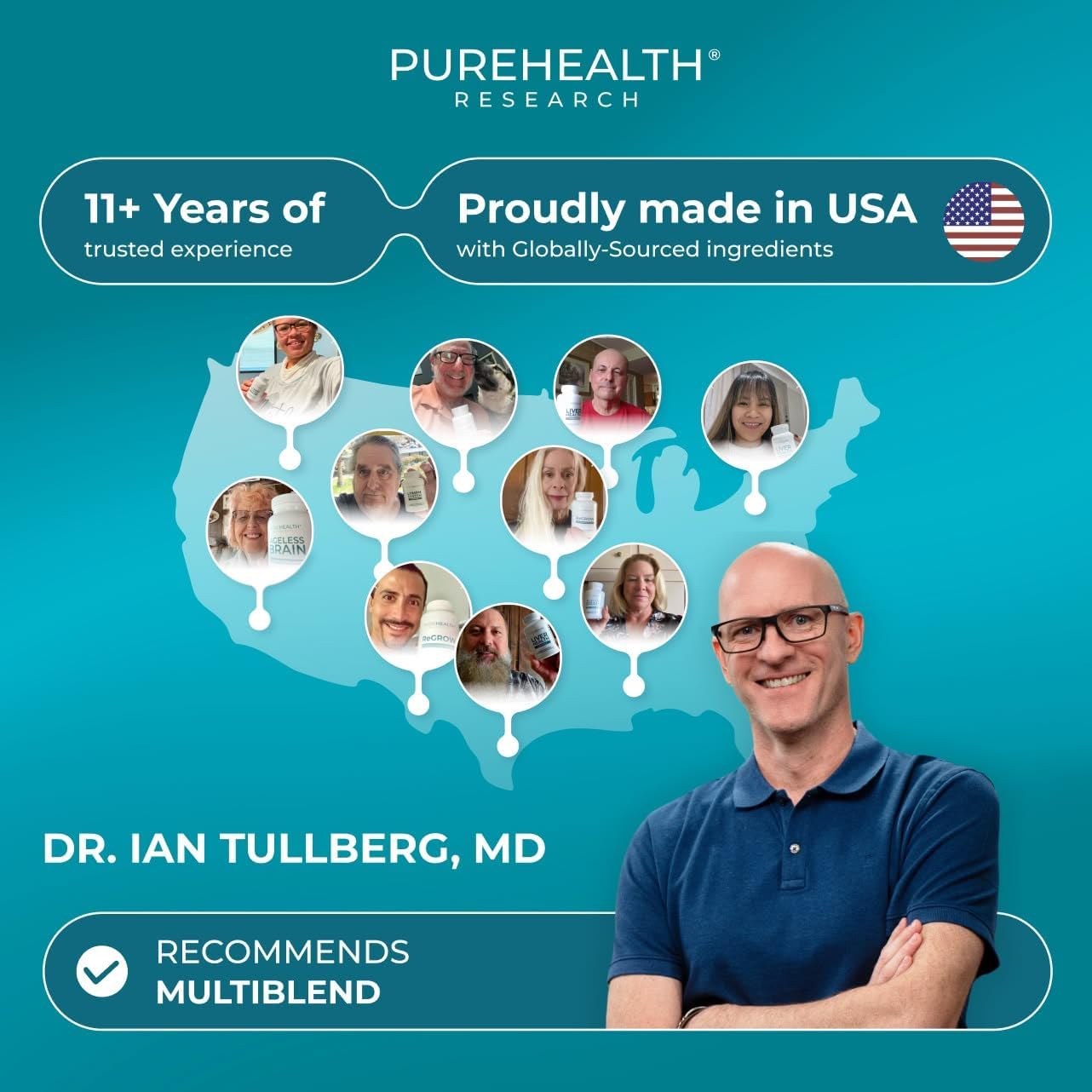 PUREHEALTH RESEARCH MultiBlend - Multivatimin diario para mujeres y...