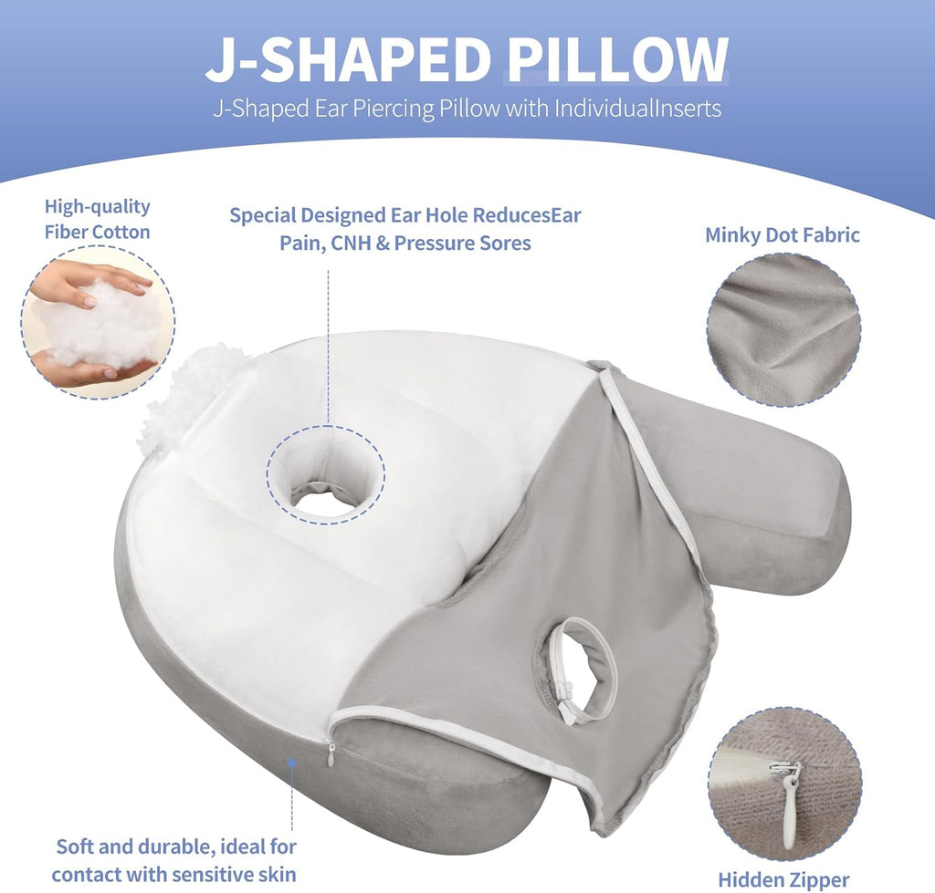 Almohada perforadora de 4 pulgadas para dormir de lado