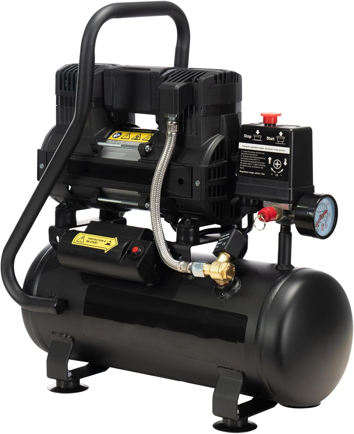 TLSols - Compresor de aire libre de aceite de 2.0 galones, 1.0 HP |...