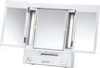 JERDON Espejo de maquillaje iluminado con aumento 5X - Blanco - JGL9W