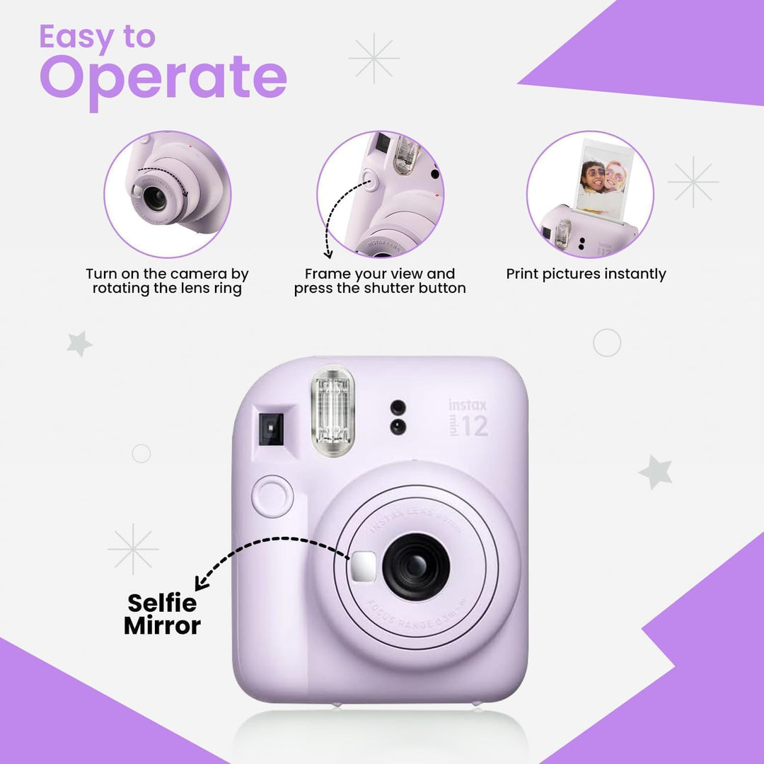 FUJIFILM INSTAX Mini 12 Holiday Bundle 2025 | con película extra In...