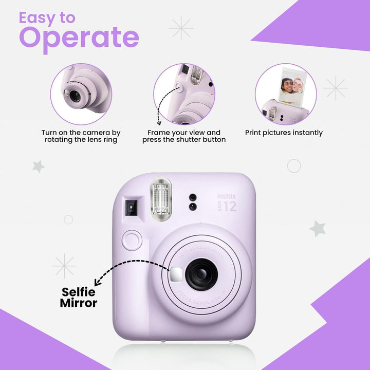 FUJIFILM INSTAX Mini 12 Holiday Bundle 2025 | con película extra In...