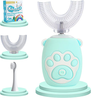 KAQINWX Cepillo de dientes eléctrico en forma de U para niños de 2...