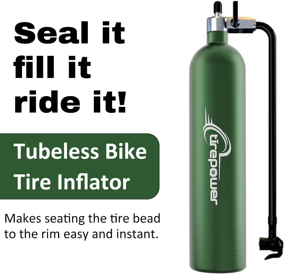 Ctrepower Tanque de aire para inflar neumáticos de bicicleta sin cá...