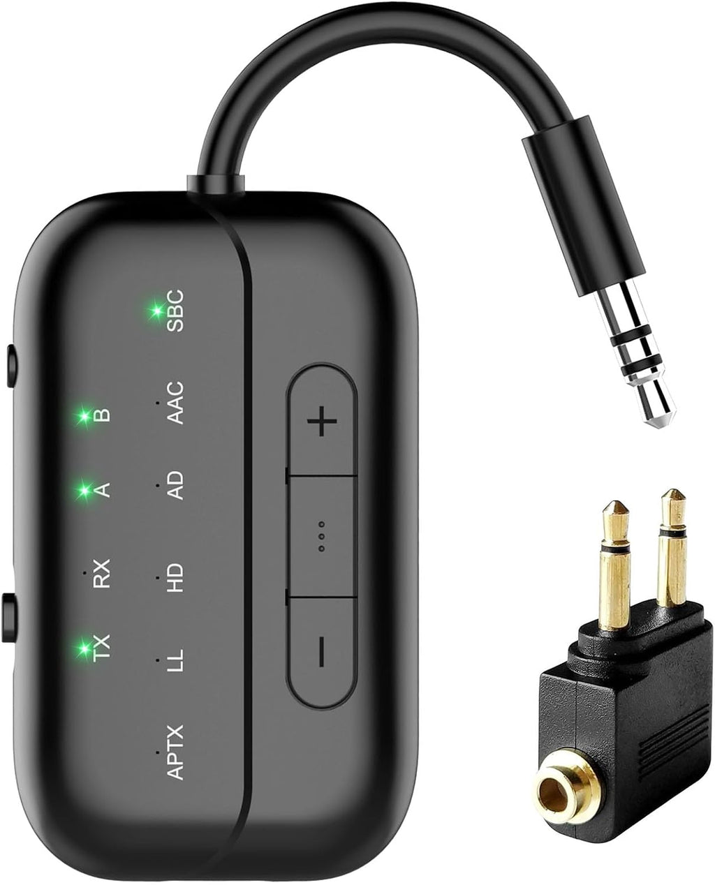 Receptor transmisor Bluetooth 2 en 1, adaptador Bluetooth para avión y TV