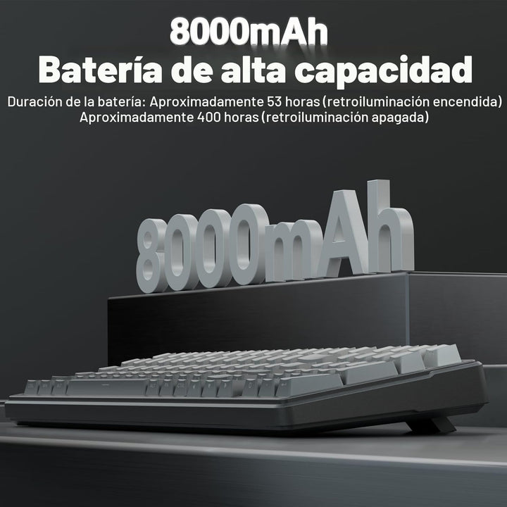 AULA Teclado mecánico inalámbrico F99, estructura de junta teclado...