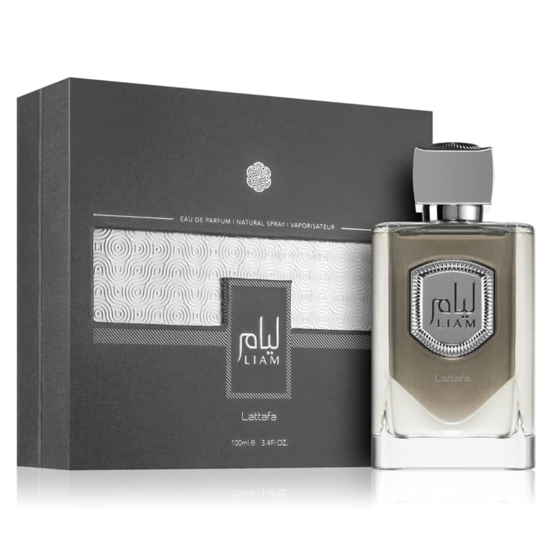 Lattafa Liam Grey para Unisex Eau de Parfum en Spray, 3.4 onzas \/...