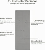 Heathyoga Tapete de Yoga Antideslizante Ecológico, Sistema de Alineación Corporal, Material TPE Certificado por SGS - Superficie Texturizada Antideslizante y Amortiguación Óptima, 72" x 26" Grosor 1/4