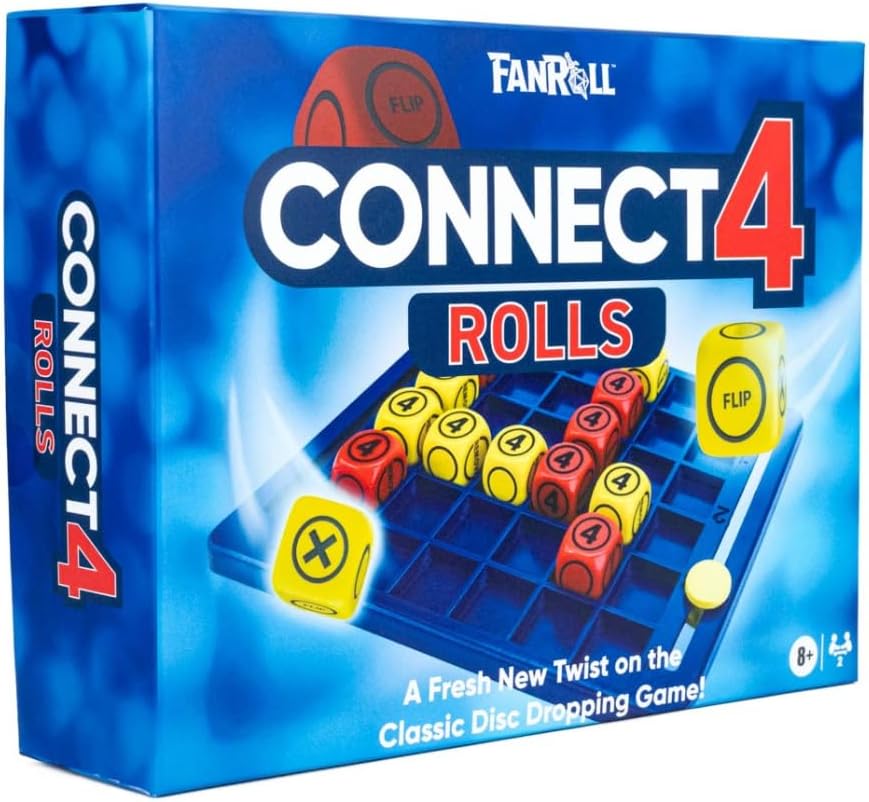 Fanroll Conecta 4 Rollos Juego de Dados, Un giro de dados en el clásico juego de caída de discos: Las damas se encuentran con Connect 4!
