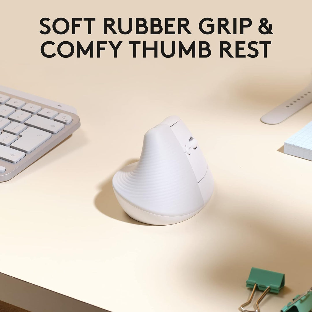 Logitech Mouse ergonómico vertical inalámbrico para Mac, Bluetooth,...
