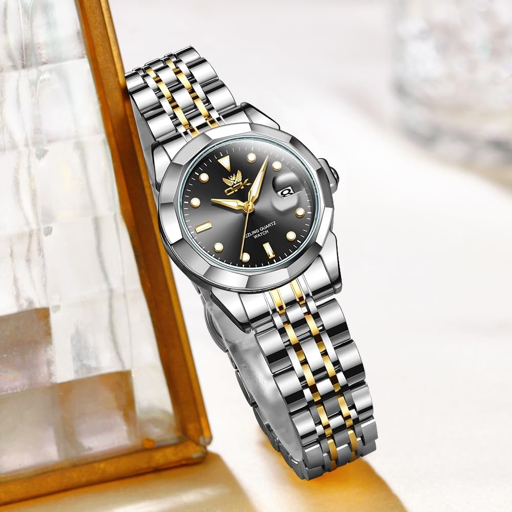 OPK Reloj de pulsera para mujer de acero inoxidable para mujer