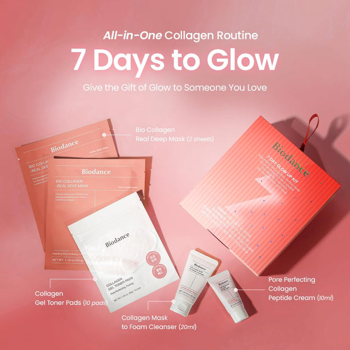 BIODANCE Kit de brillo para 7 días: juego de regalo de colágeno par...