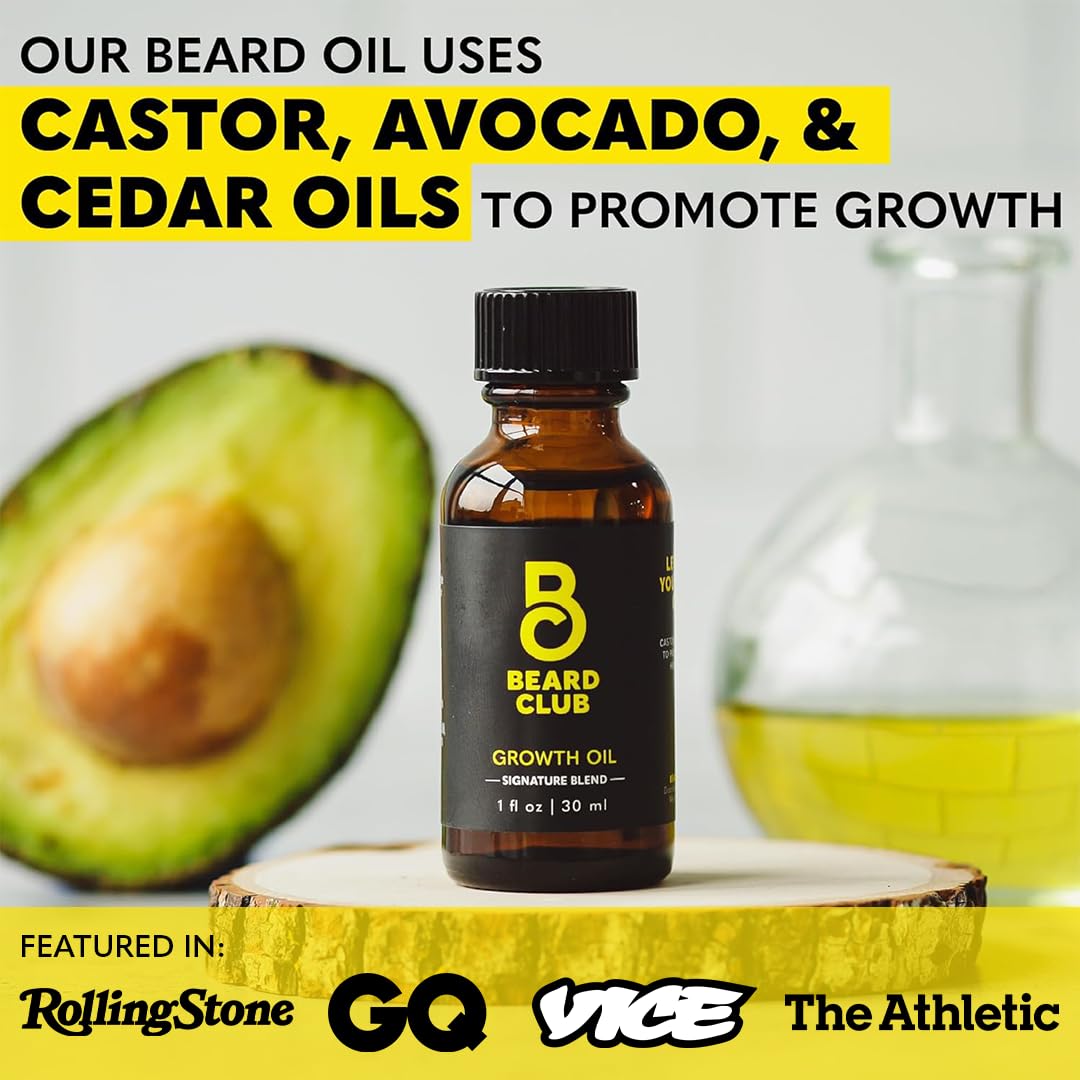 Kit Premium de Crecimiento de Barba Beard Club - Aceite de Crecimie...
