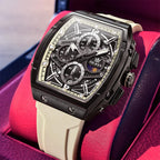 OLEVS Relojes para Hombre Casual Lujo Cara Grande Cronógrafo Multifuncional Relojes de Hombre Correa de Silicona/Nylon Duradera 3 ATM Resistente al Agua Reloj de Hombre Fecha Fase Lunar Reloj