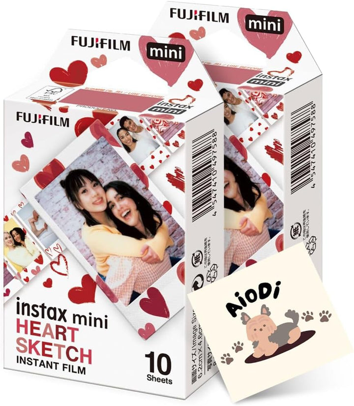 Fujifilm Mini Heart Sketch Película para Cámara Instantánea: 20 Tom...