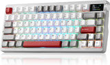 X Aula Nova75 - Teclado mecánico inalámbrico cremoso con pantalla d...