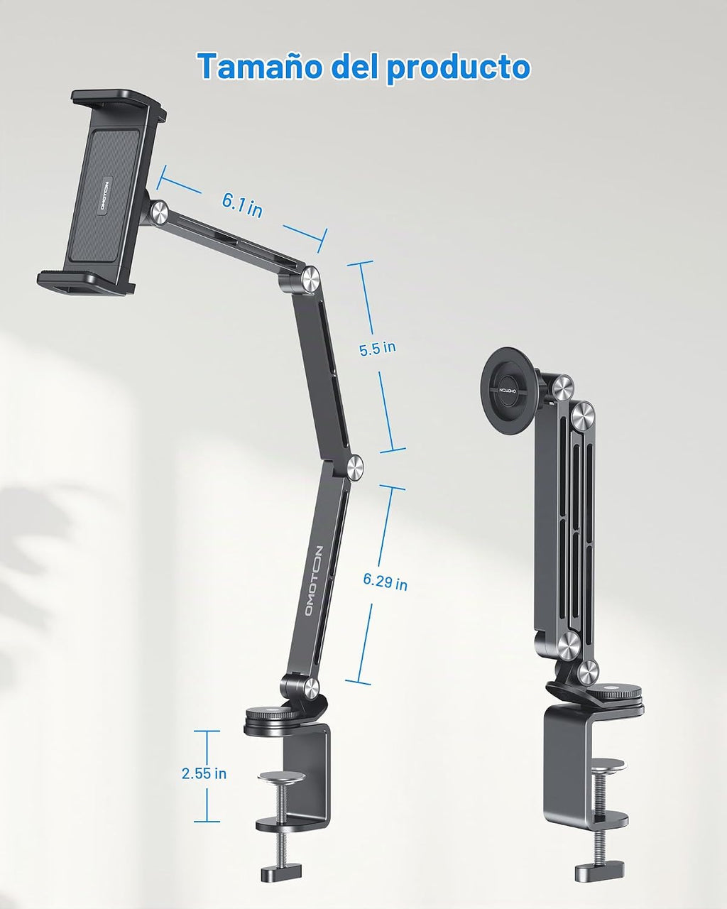 OMOTON Soporte de tableta GH04 para iPad con brazo de aluminio, soporte