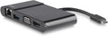 StarTech.com Adaptador USB-C a VGA/DVI/HDMI, Negro