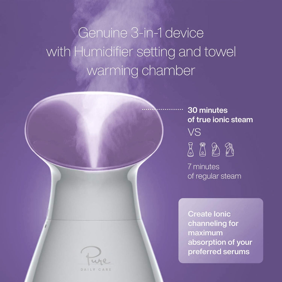 NanoSteamer - Vaporizador facial nano iónico grande 3 en 1 con cont...
