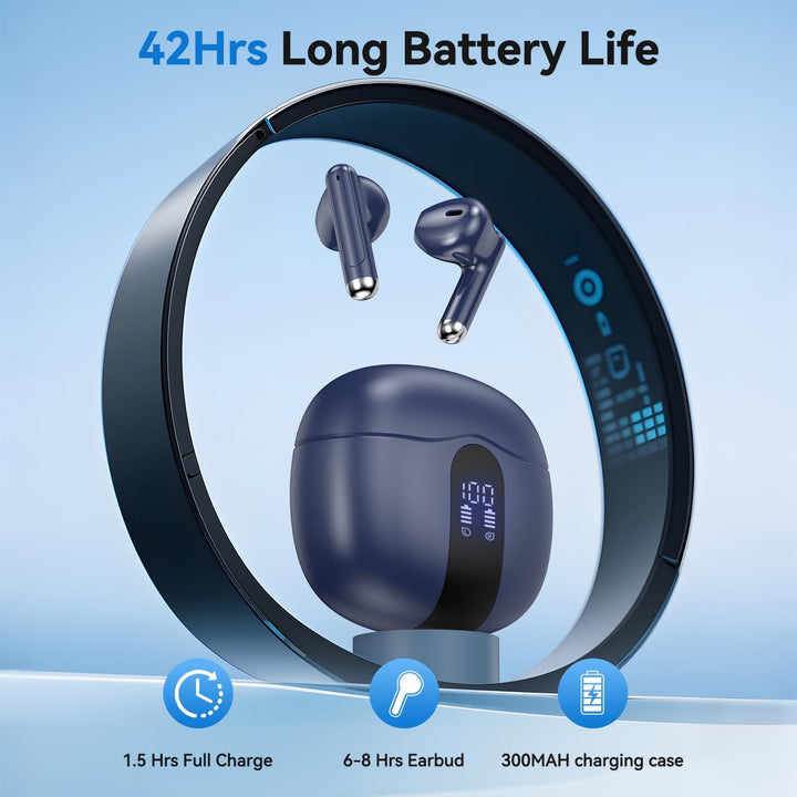 JYUESJKJ Auriculares inalámbricos, auriculares Bluetooth 5.4 estére...