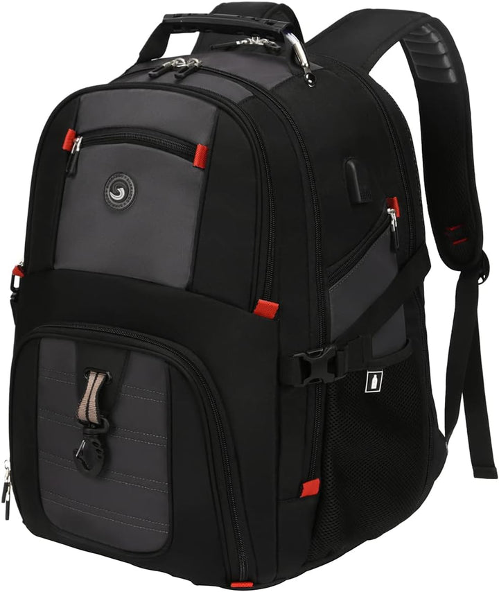 SHRRADOO - Mochila extra grande de 50L para laptop de viaje con pue...