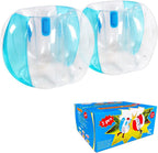 ZHUYNXIR 2 bolas de sumo para niños, juguetes de rebote de parachoques, bolas de sumo para niños, pelota de juego de césped para niños al aire libre (36 pulgadas, azul + azul)