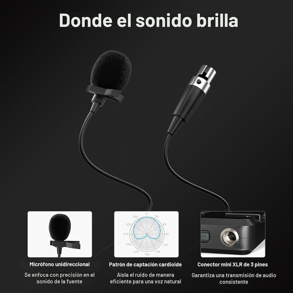 Phenyx Pro Sistema de micrófono inalámbrico de 4 canales