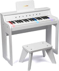 ZIPPY Piano infantil iluminado de 37 teclas con panel de control táctil
