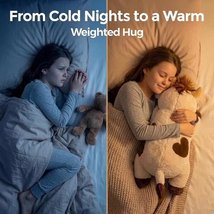 Mewaii - Animales de peluche ponderados con almohada calefactable m...