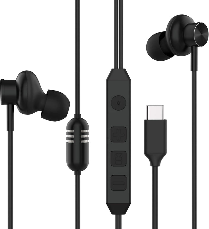 Bhvrtls Auriculares intrauditivos USB-C con cable, auriculares con...
