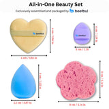 Kit de maquillaje Paleta de contorno Bissú + Puff de terciopelo + 2...