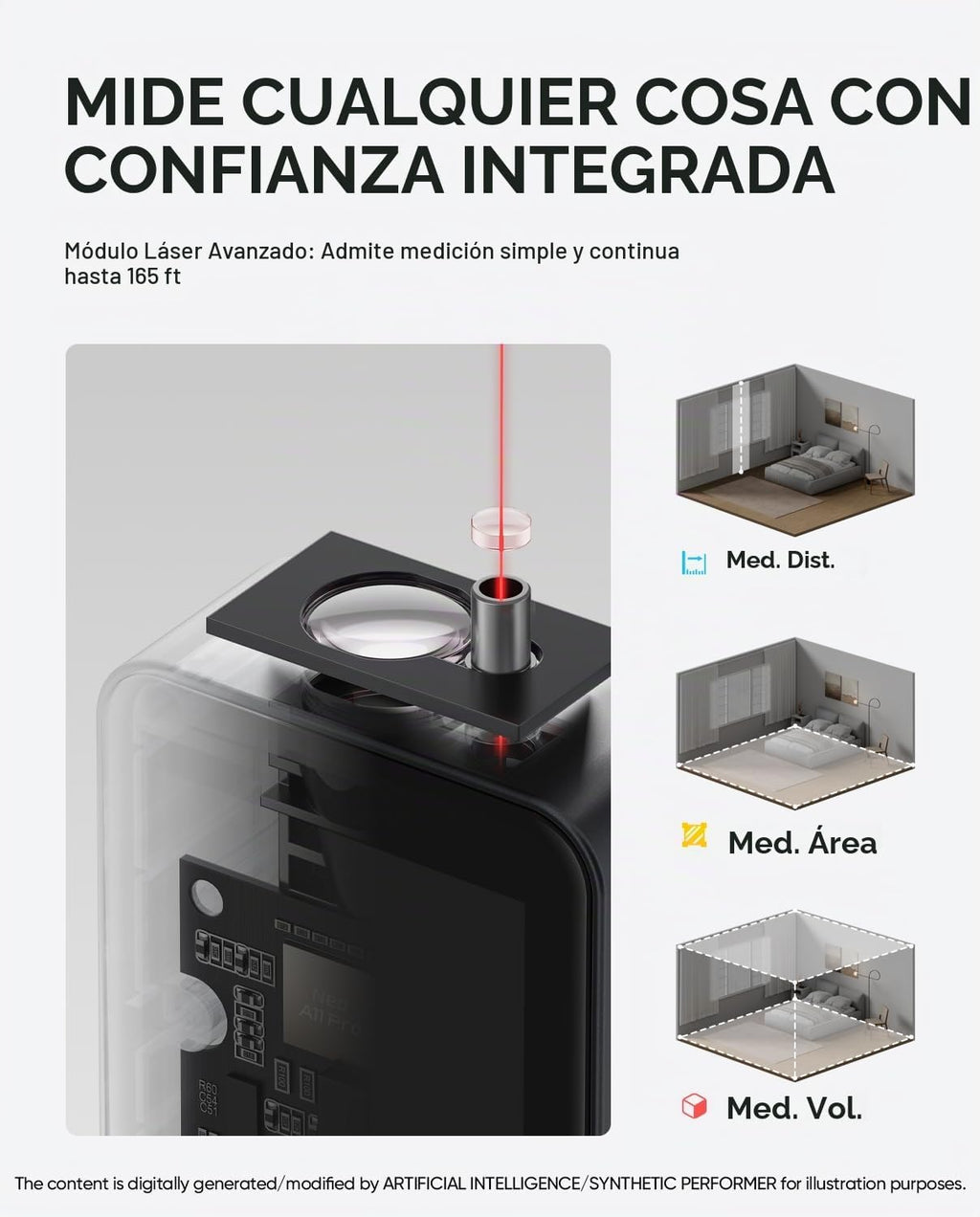 Fanttik Neo A11 Pro - Medición láser, pantalla táctil, sensor de ángulo