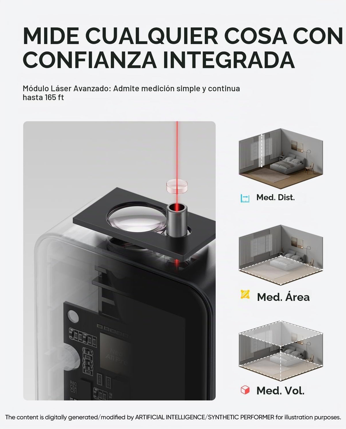 Fanttik Neo A11 Pro - Medición láser, pantalla táctil, sensor de ángulo