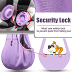 Tomkas Transportador de Cabestrillo para Perros Pequeños – Bolsillo con cremallera y correa ajustable – para mascotas de 3 a 10 libras (morado claro)