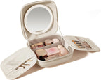 AMIRO Bolsa de maquillaje de viaje con espejo LED M3+PDRN crema de ojos